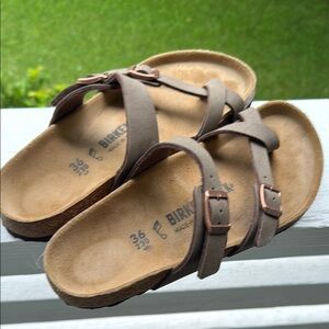 Birkenstock Brown Leather Sandals Mayari Cocoa like new ( worn 2 times)